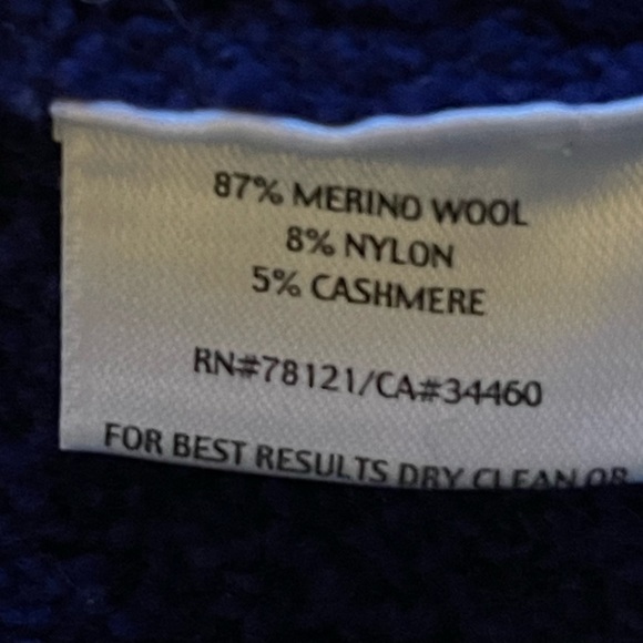 Eileen Fisher LP Large Petit merino wool & cashmere shawl collared pullover. EUC - Picture 5 of 6